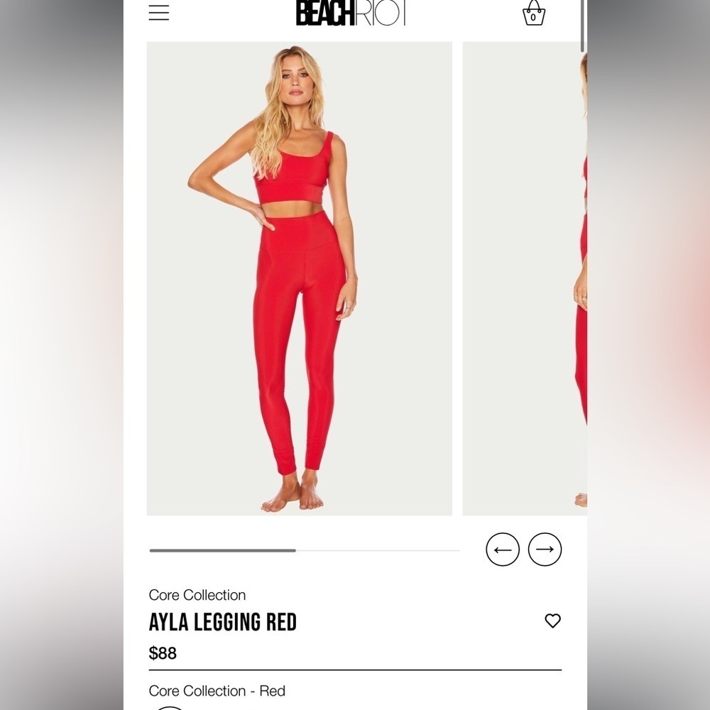 Alya Cream High-Waisted Leggings and top  core collection